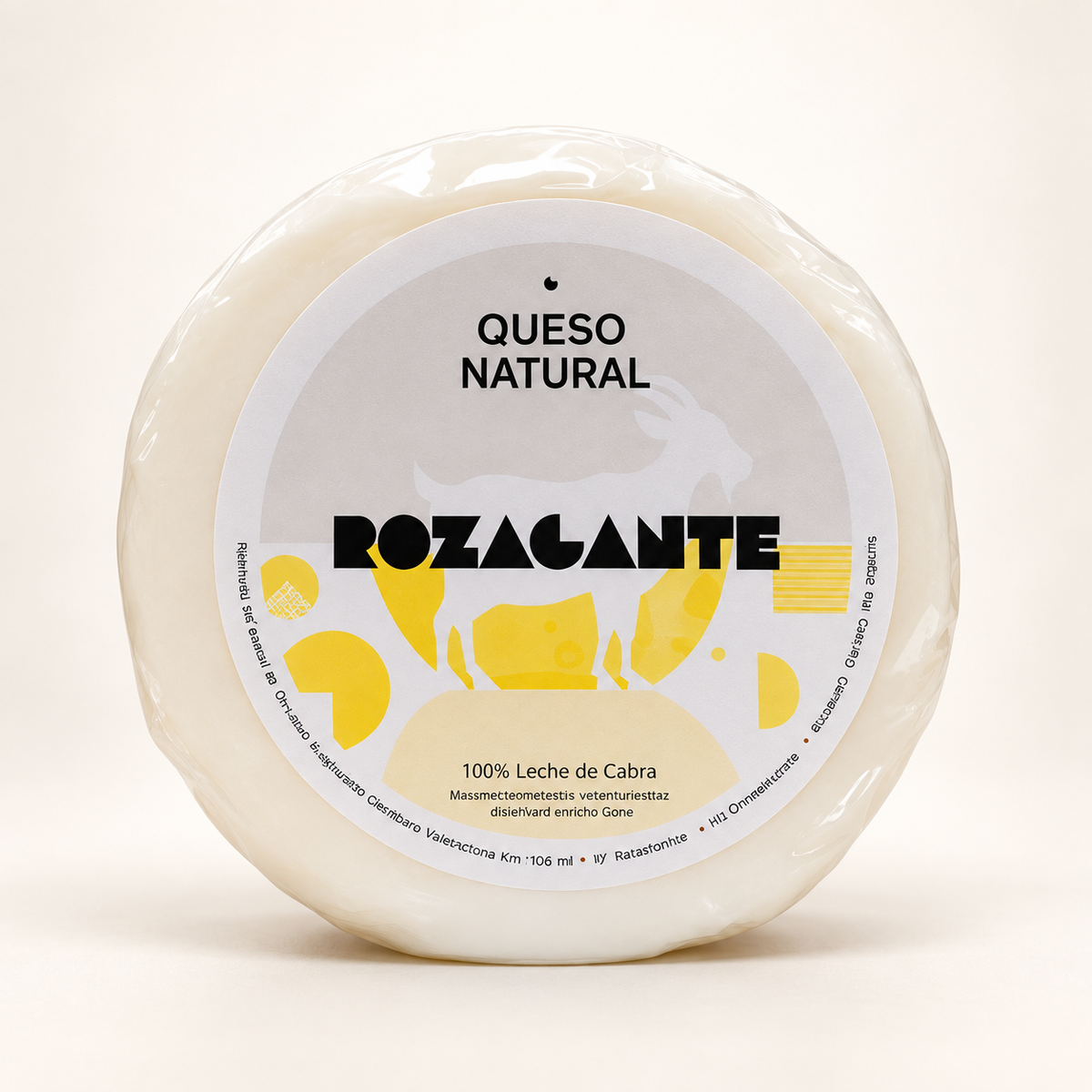 Queso de cabra Rozagante sabor Natural, pieza de 200 g, 100% leche de cabra
