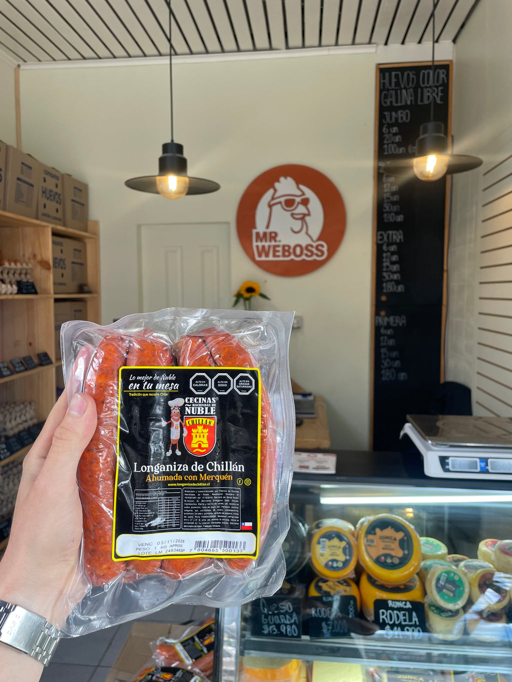 Chorizo de Chillán Ahumado con Merkén (Longaniza)
