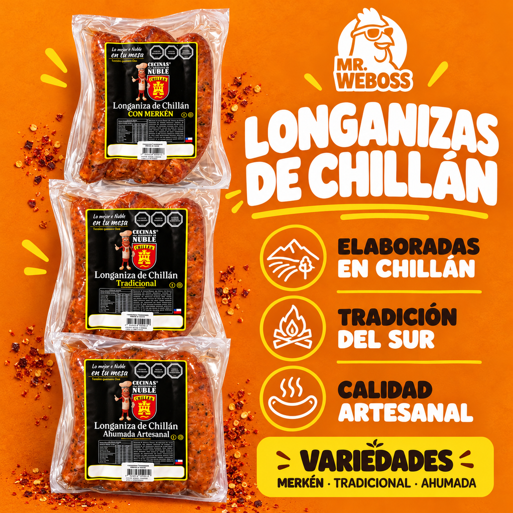Pack Parrillero · 3 kg de Chorizo de Chillán