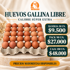 Huevos de Gallina Libre · Calibre Súper Extra