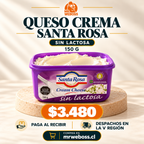 Queso Crema sin Lactosa - Santa Rosa - 150 g
