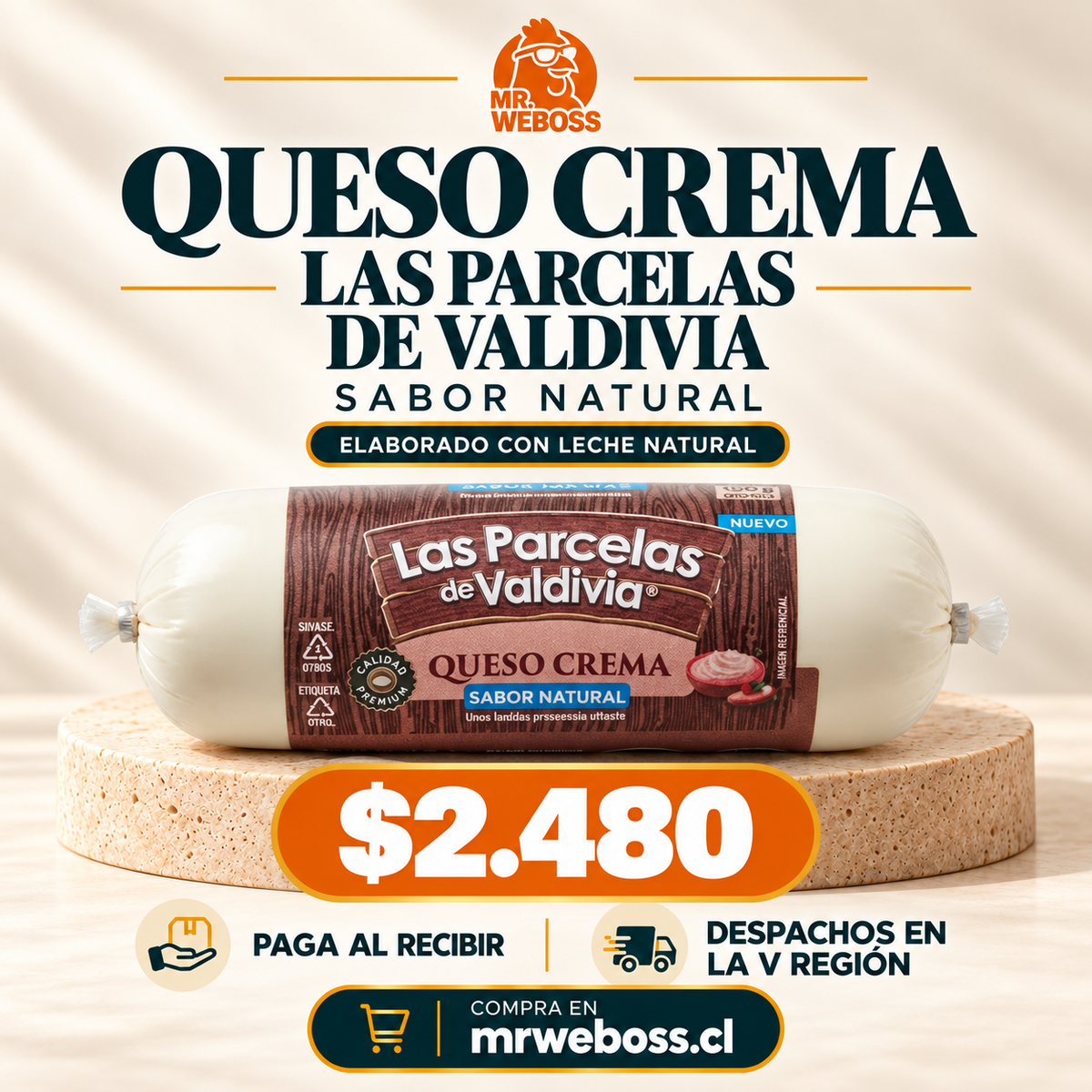 Queso Crema - Las Parcelas de Valdivia - 150 g