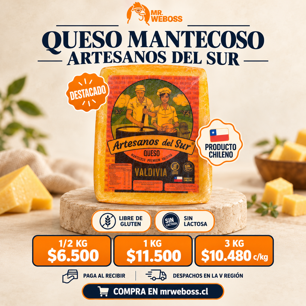 Pack 3 bandejas Extra 90 u + Mantecoso Artesanos del Sur 1 kg