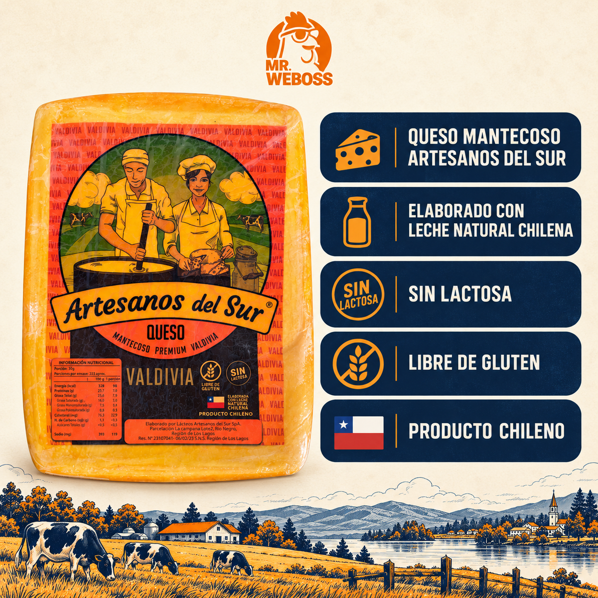 Pack 3 bandejas Primera 90 u + Mantecoso Artesanos del Sur 1 kg