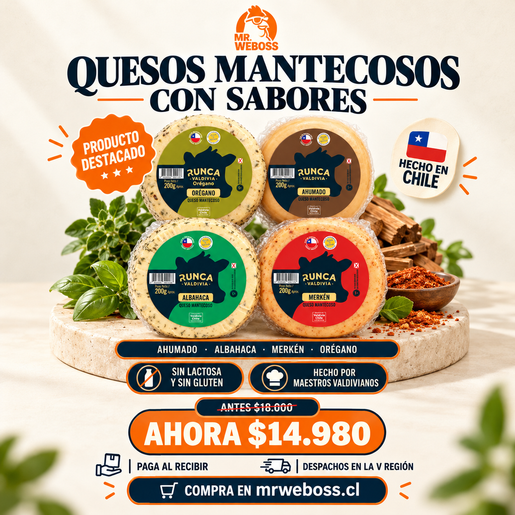 Pack 4 Quesos Runca Sabores - 200 g c/u