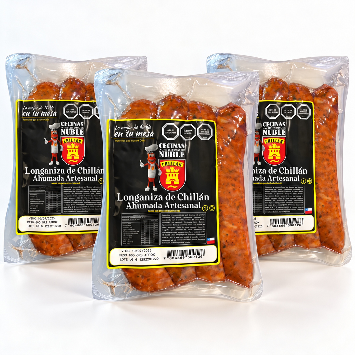 Chorizo Parrillero de Chillán Ahumado (Longaniza)