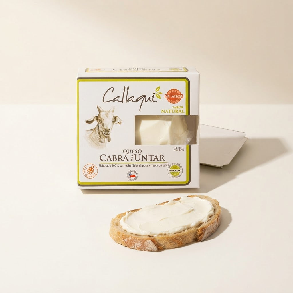 Queso de cabra para untar Callaqui sabor natural, pote de 150 g